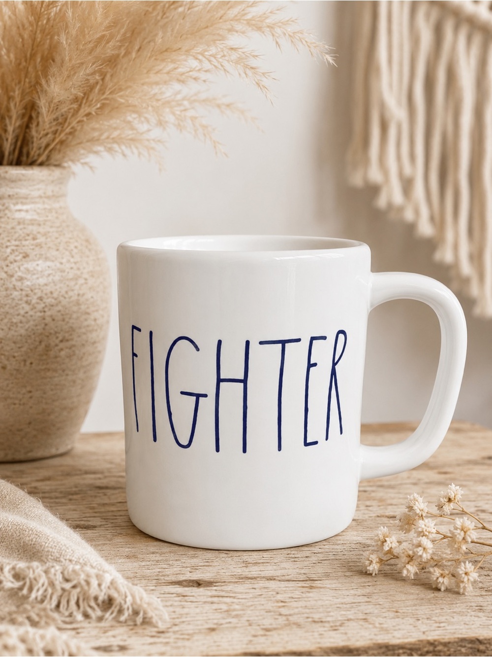 Rae Dunn Fighter‎ Mug LL Farmhouse Coffee Cup